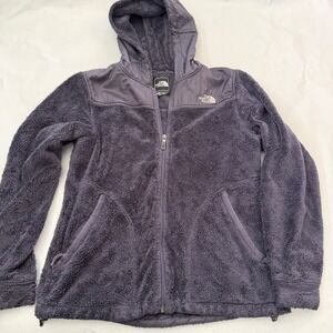 The North Face Osito 2 Womens Fleece Hoodie Jacket Full‎ Zip Purple Nylon M